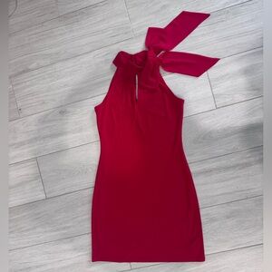 White House Black Market Bow Tie-Neck cocktail dress.